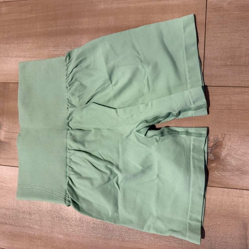 Mint Green Biker Shorts